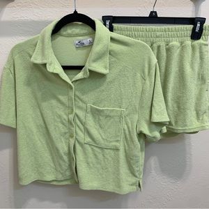 Hollister Terry Cloth Top and Shorts SET